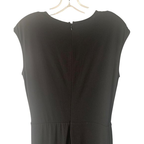 MICHAEL KORS Solid Black Sleeveless Wrap Front Women's Jumpsuit NWT Size Small - Picture 8 of 9